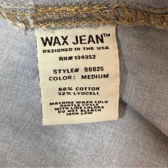 Wax Jean Blue Denim Blouse Long Sleeve Size Small - Picture 5 of 5